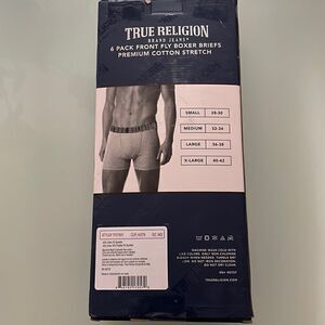 True Religion NWT 6 front fly boxer briefs premium cotton stretch limited editio
